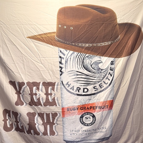 Other - WHITE CLAW SELTZER FLAG BANNER 75” x 56”
